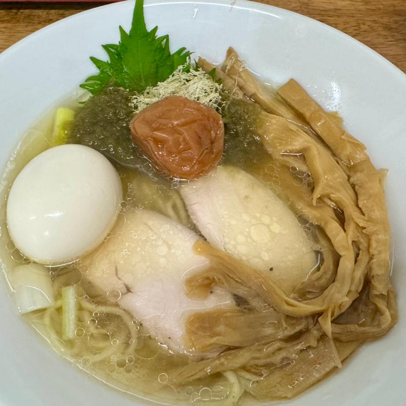 梅塩拉麺＋味玉＋穂先メンマ(麺屋 心羽)