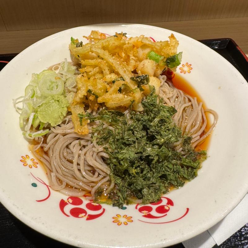 海苔香る小柱のかき揚げそば(いろり庵きらく 南浦和)