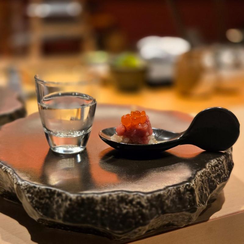 中トロのペアリング(鮨 大和)