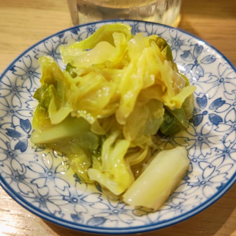 春キャベツ柚子胡椒和え(貝 刺身専門店 しらはら 関内)