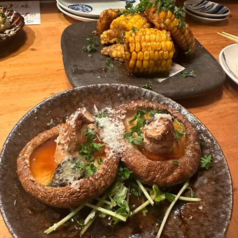 椎茸のトリュフ正油焼き(晩酌屋おじんじょ)