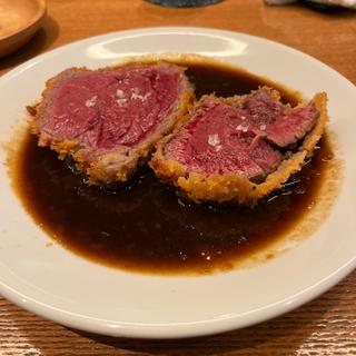 牛ヒレ肉のレアかつ