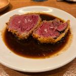牛ヒレ肉のレアかつ