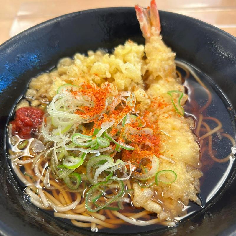 かけそば 海老天(ゆで太郎 渋谷宮益坂店)