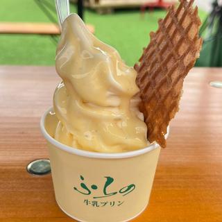ふらの牛乳プリンソフト