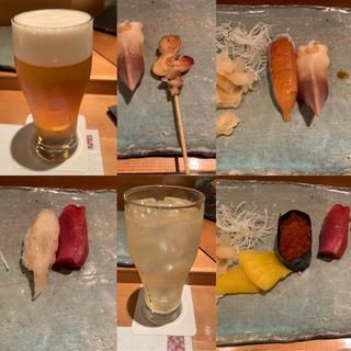 おまかせコース刺身と握り