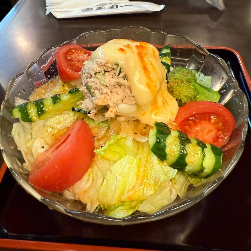 ツナサラダうどん(三国一 西口店)