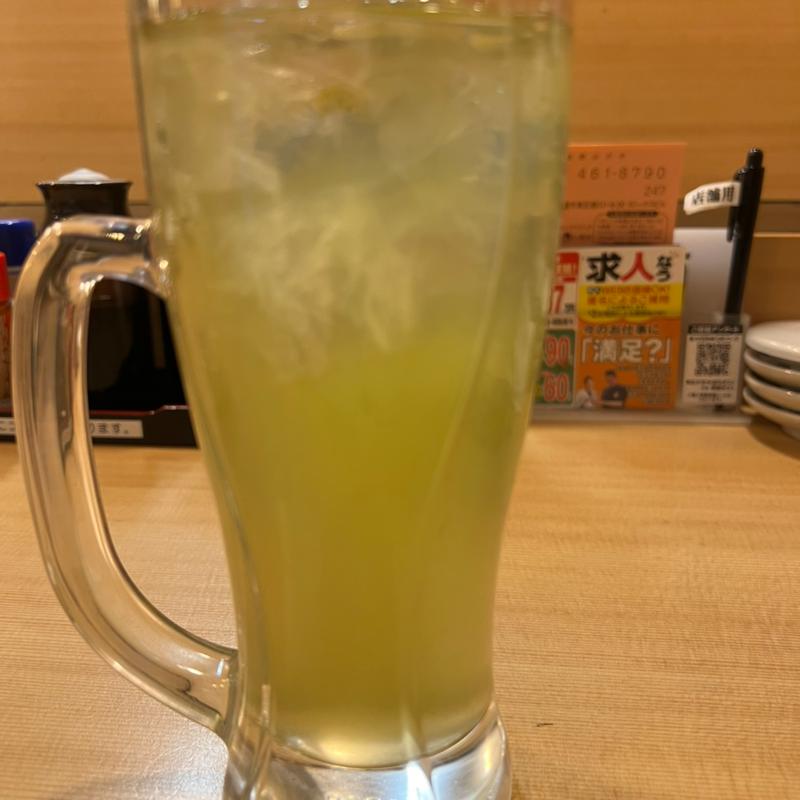 麦焼酎緑茶割り(や台ずし白子駅前町)