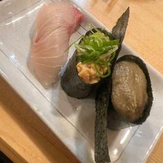 かにみそ軍艦 納豆軍艦 ハマチ