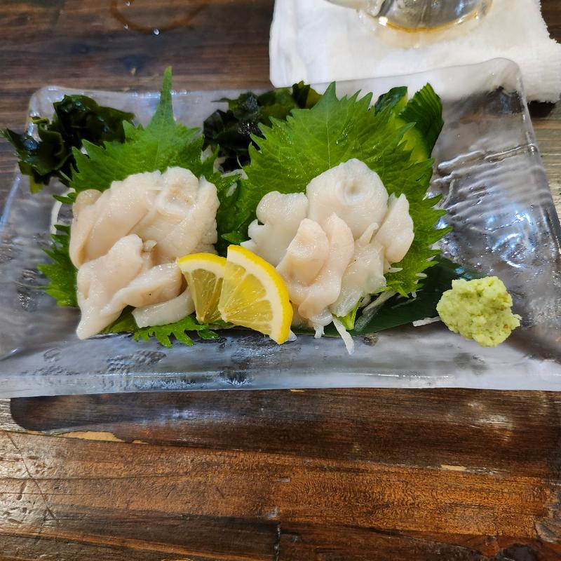 つぶ貝刺し(居酒屋 くぅ)