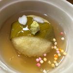 うすいえんどうとじゃがいもの饅頭(よもぎ)