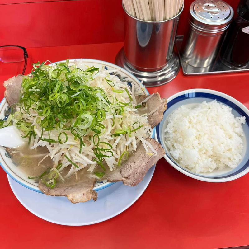 特製ラーメン 野菜ネギ増し 小ライス(ラーメン福 十一屋店)