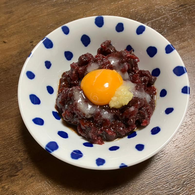 鯨ユッケ(三代目網元 魚鮮水産 泉大津駅店)