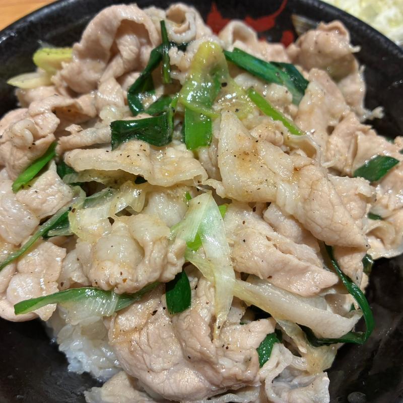 塩すた丼　豚汁セット(伝説のすた丼屋 川崎店)