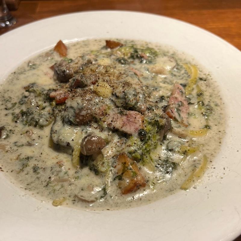 広島産 おいも・きのこ・ベーコンの青さ海苔クリーム(瀬戸内バル Collabo)