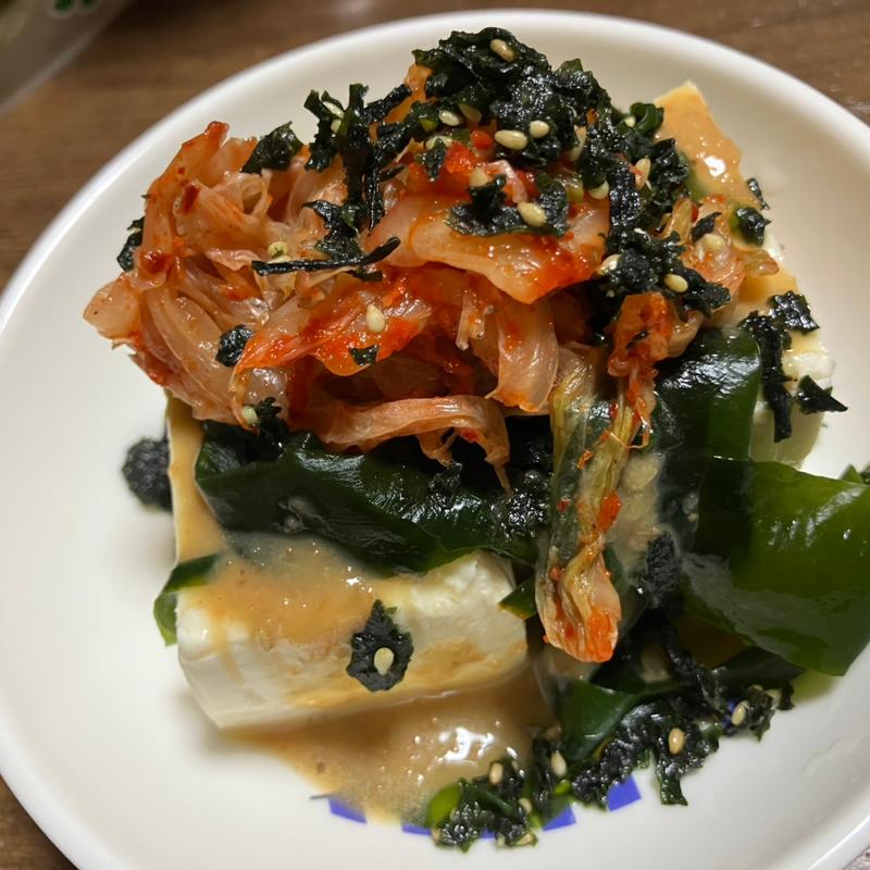 キムチ冷奴(生野区コリアンタウン)