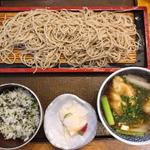 鶏天入り青唐辛子のつけそば(そば道 東京蕎麦style 大井町本店)