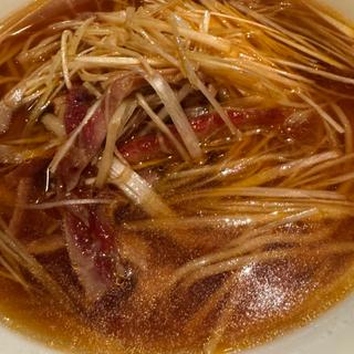 チャーシュー細切り入りネギそば