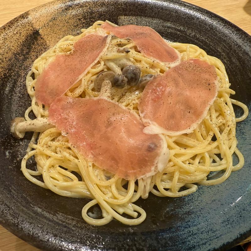 生ハムときのこ(スパゲティ心)