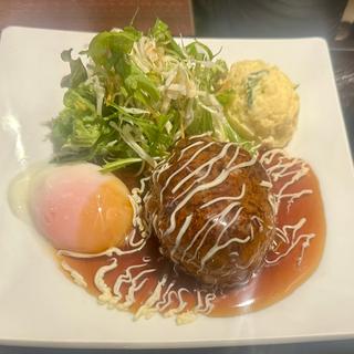 ハンバーグ定食(にんぎょう町　谷崎)