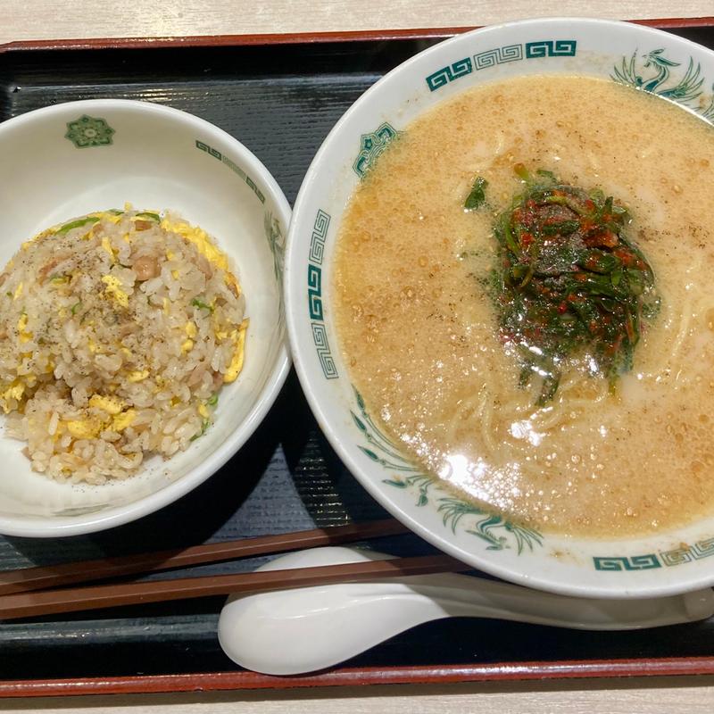 とんこつニララーメンチャーハンセット(ちょいのみ日高屋 大和中央通店)