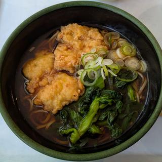 鶏天菜の花そば