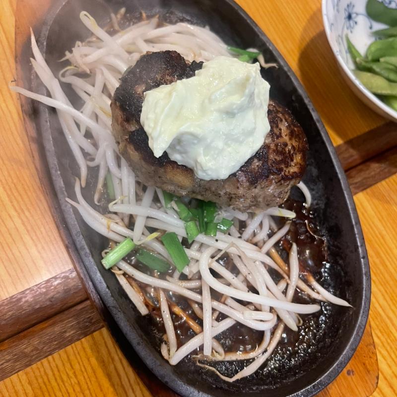 ハンバーグ　わさマヨ(武州うどんあかね&みどりダイニング)