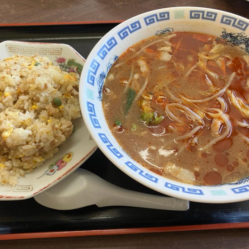 激辛ラーメンチャーハンセット(喜楽亭食堂 )