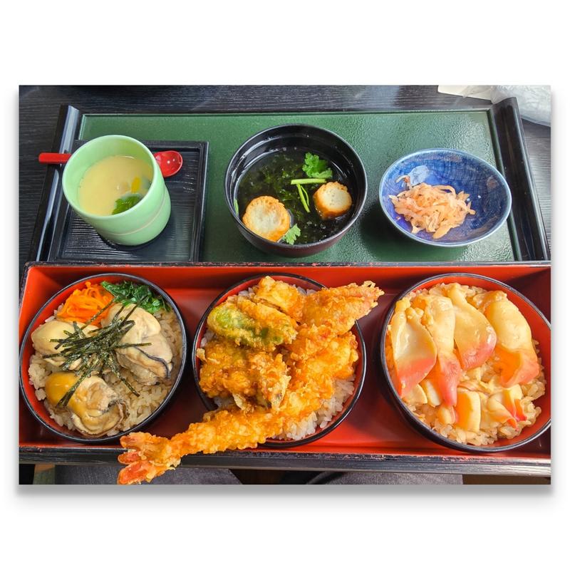 三味丼セット(和風レストラン 田園 亘理店)