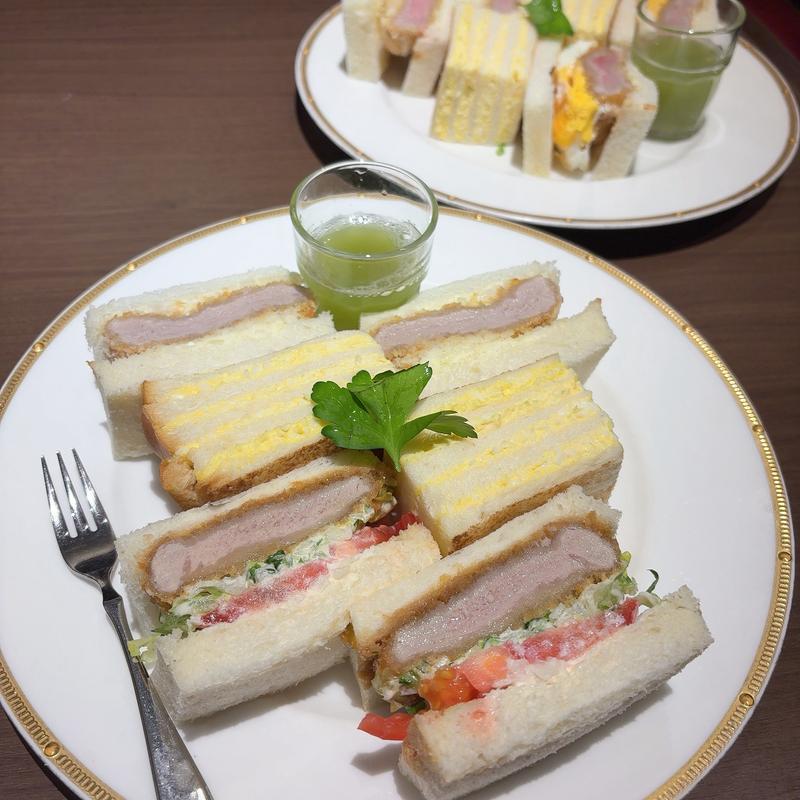 トリプルハーフセット タマゴサンド＋カツサンド2種(あべのカツサンドパーラー ロマン亭)