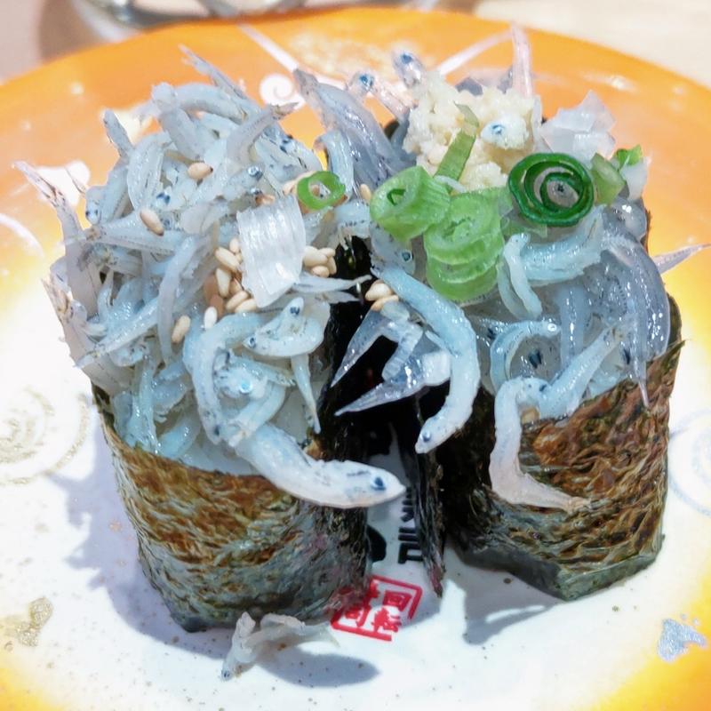 しらす合い盛り(神奈川回転寿司 二代目ぐるめ亭 港南台バーズ店)