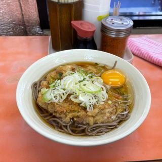 かき揚げ玉子そば