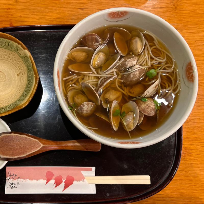 あさり蕎麦(蛇崩 更科)