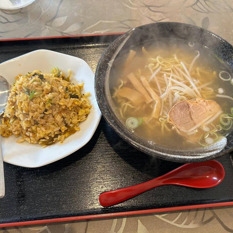 高菜炒飯　塩ラーメン(福香園)