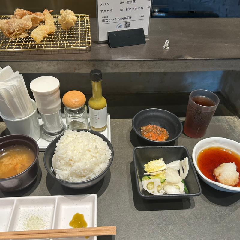 上たかお天定食(博多天ぷら たかお 東京ポートシティ竹芝店)