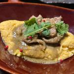 スパイスカレーソースのオムレツ