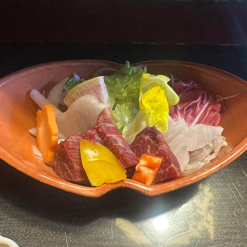 肥後馬刺し(源流の宿　帆山亭)