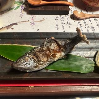 山女の塩焼き