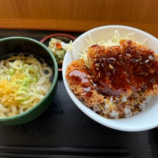 秘伝のソースカツ丼とミニうどんのセット