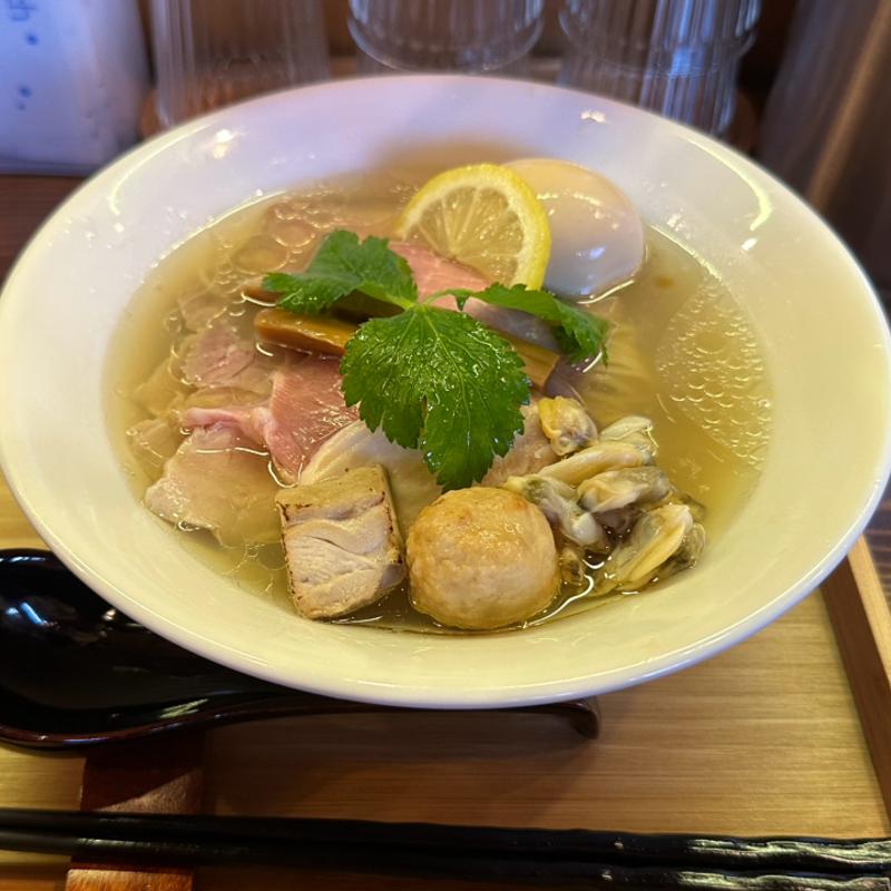 特製貝出汁塩そば(鶏と貝 MUU 〜夢海〜)