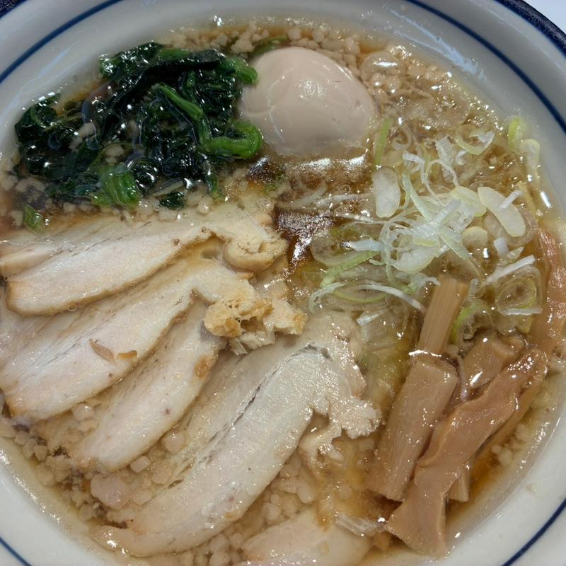 背脂醤油　肉玉ラーメン(駿州醤油らーめん 一滴家 NEOPASA駿河湾沼津 上り)