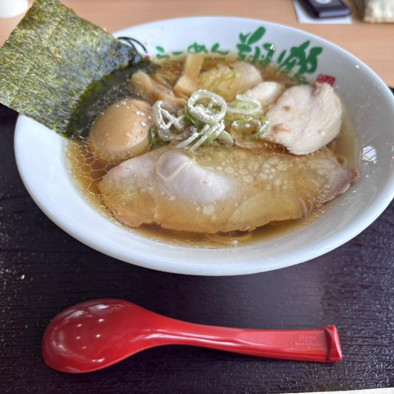 特製醤油らーめん(地鶏らーめん翔鶴 道の駅まえばし赤城店)