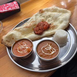 2種類のカレーランチセット(ニューナマステインディア)