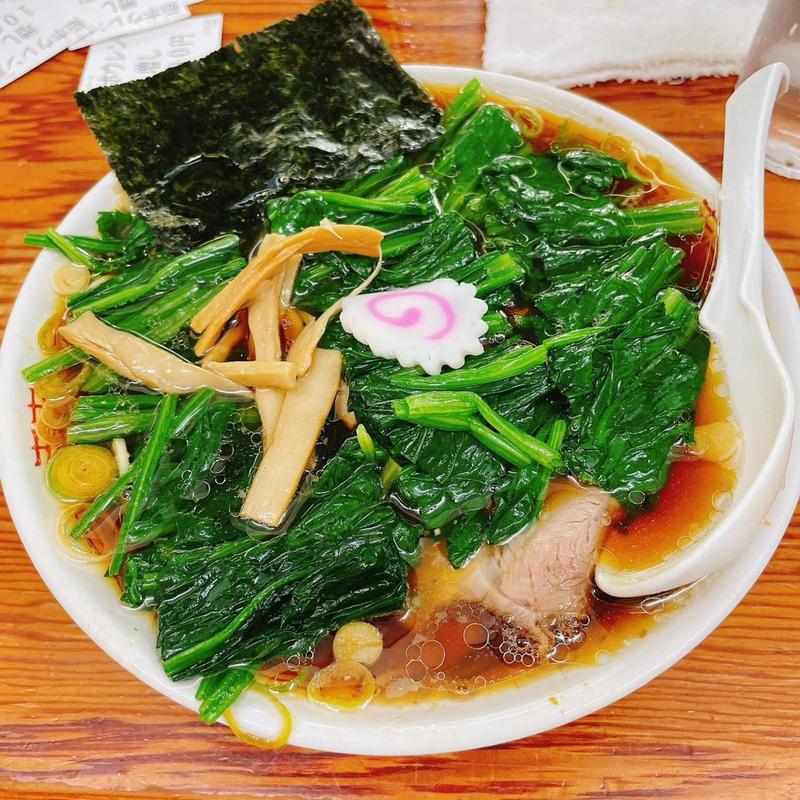 青島ラーメン ほうれん草300(青島食堂 宮内店 )