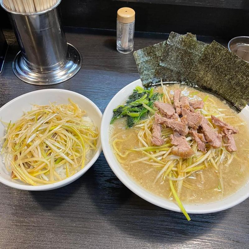 ネギラーメン 並 ネギ丼(ラーメンショップ 大潟店)