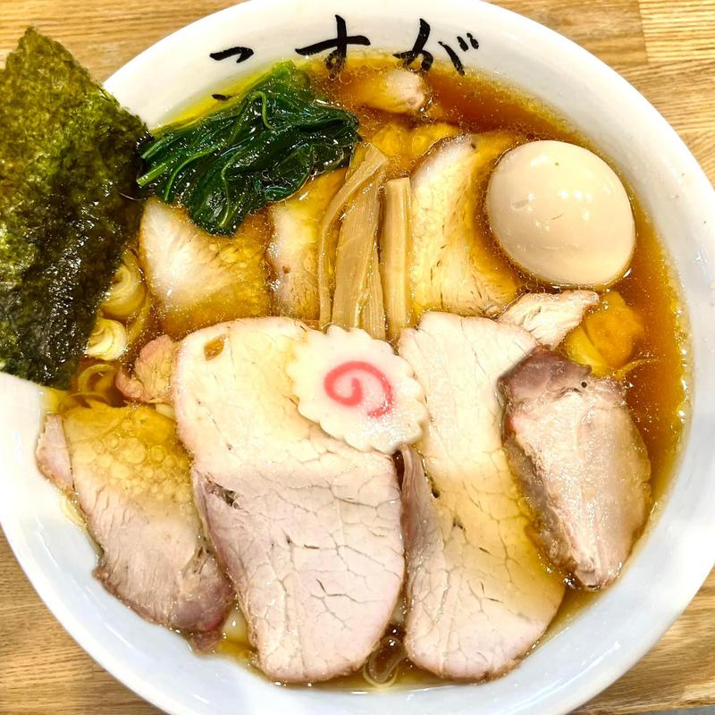 焼豚ワンタン麺 味玉(白河中華そば　こすが)