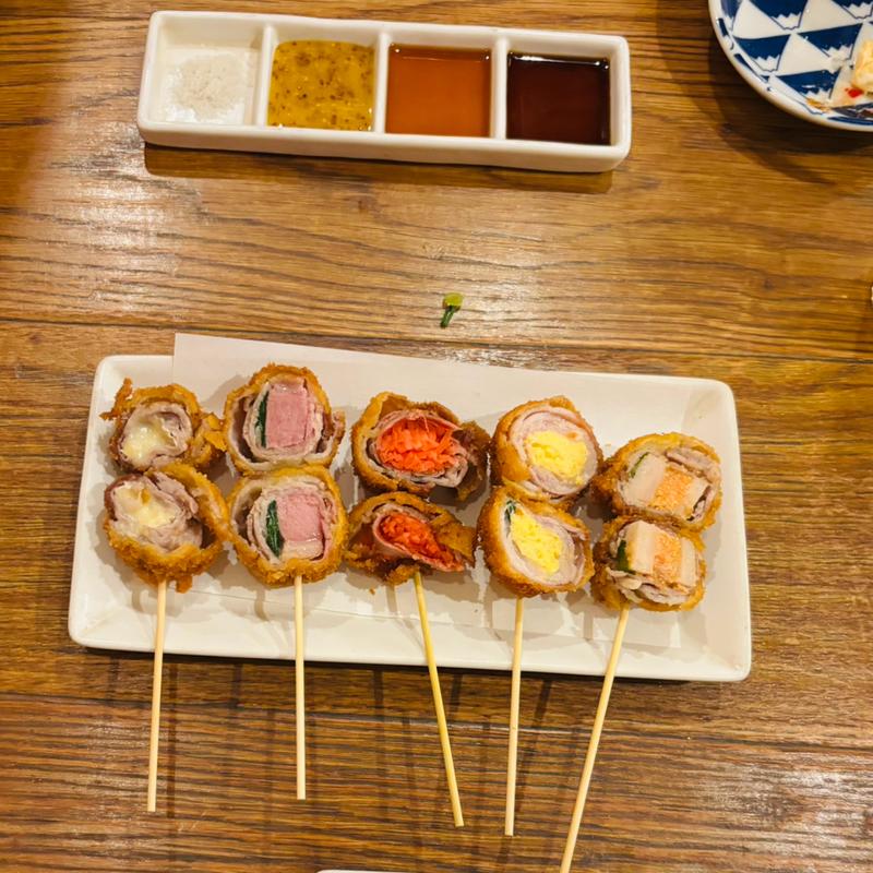 5串盛り合わせ(あわよくばあー 渋谷)