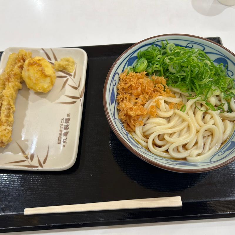 ぶっかけ＋ちくわ天、たまご天(丸亀製麺ララガーデン川口)