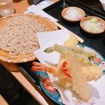 海老と春野菜のおろし天せいろ