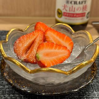 あまおうと紅ほっぺの食べ比べ